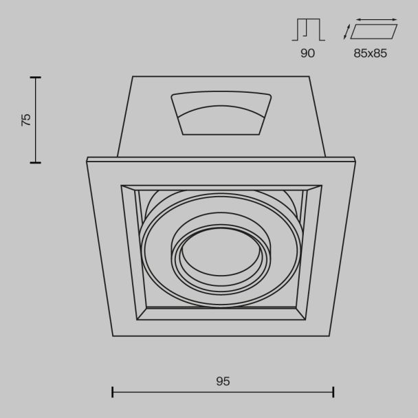 MAYTONI DL093-01-10W3K-W Metal Modern Downlight biały