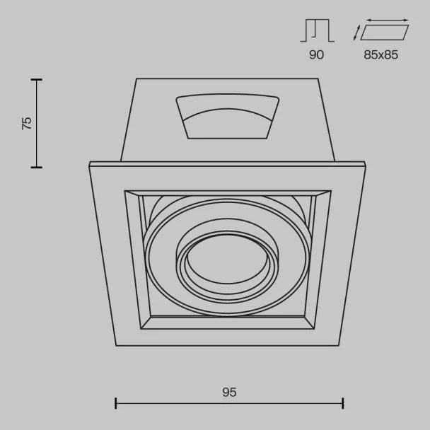 MAYTONI DL093-01-10W3K-W Metal Modern Downlight biały