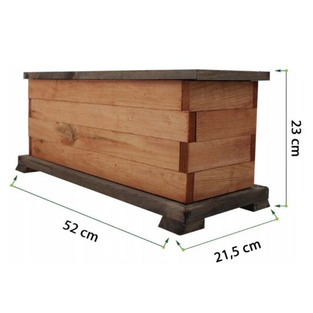 Donica ogrodowa kwietnik drewniany prostokątny 52cm [DP11]