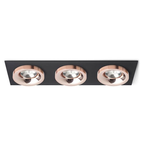 RENDL R13263 SHARM SQ III wpuszczana czarna miedź/miedź 230V LED 3x10W 24° 3000K
