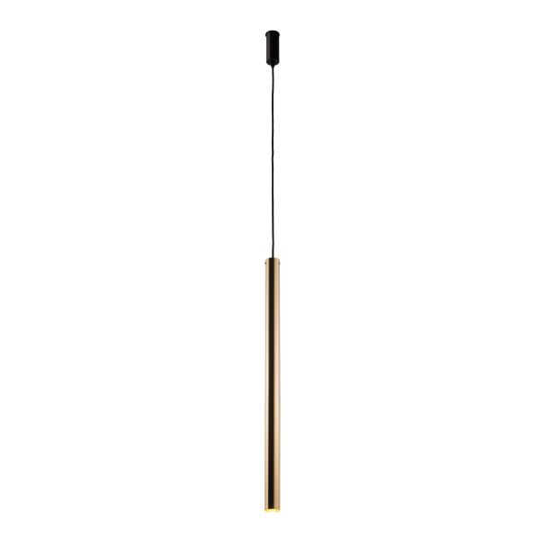 ANTIGO Lampa wisząca Akadi 1 - Mosiądz polerowany-czarna (700 mm) 8883