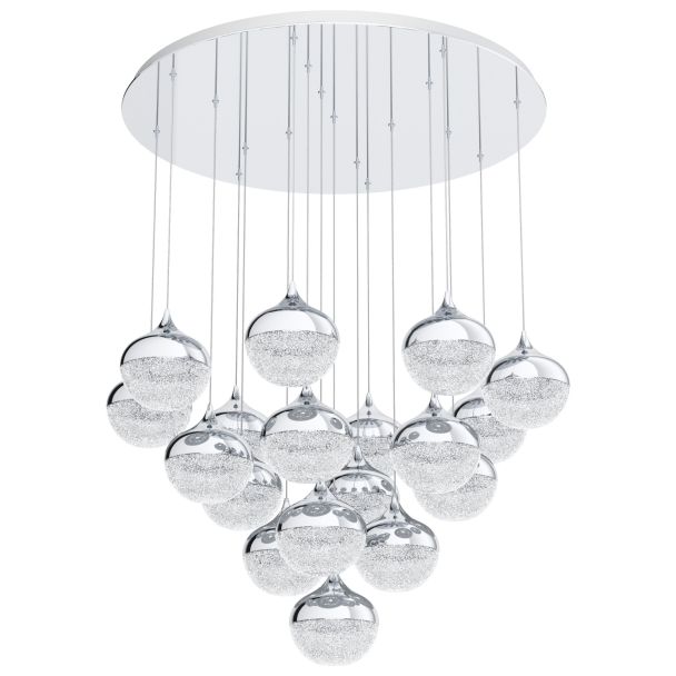 EGLO 39528 LAMPA MIOGLIA OPRAWA WISZĄCA LED-HL/18 CHROM/KLAR/GRANILLEMIOGLIA