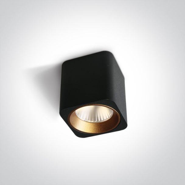 ONE LIGHT 12107KA/B/W Platamonas czarna oprawa sufitowa chill out AC LED 3000K 7W