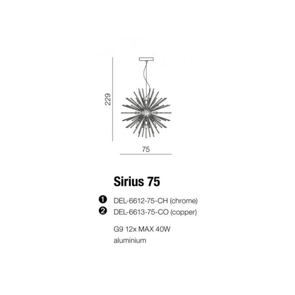 AZZARDO AZ2115 Sirius Stick 75 (chrome)