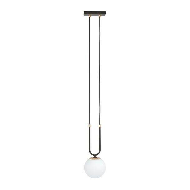 EMIBIG 1112/1 LAMPA WISZĄCA GLAM 1 BLACK/OPAL