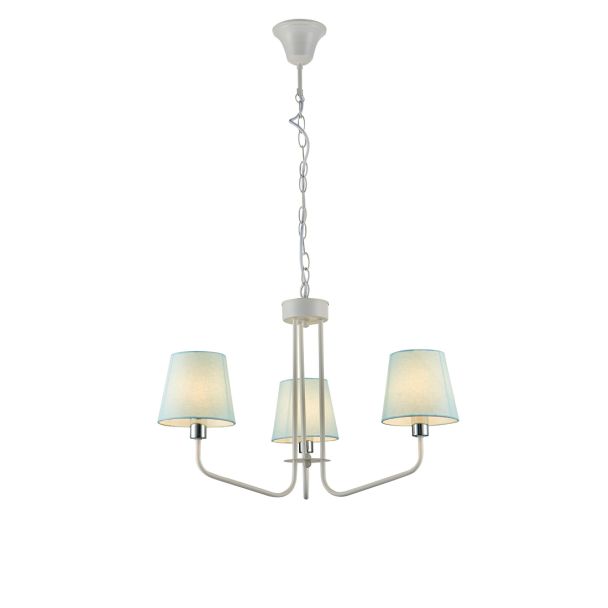 CANDELLUX 50203096 LAMPA WISZĄCA YORK 3 BIAŁY NIEBIESKI