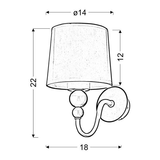 CANDELLUX 21-39163 BEBE LAMPA KINKIET 1X60 E27 BIAŁY