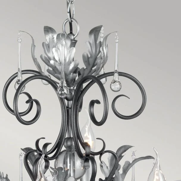 ELSTEAD AMARILLI AML10 BLK/SILVER 10Lt Chandelier