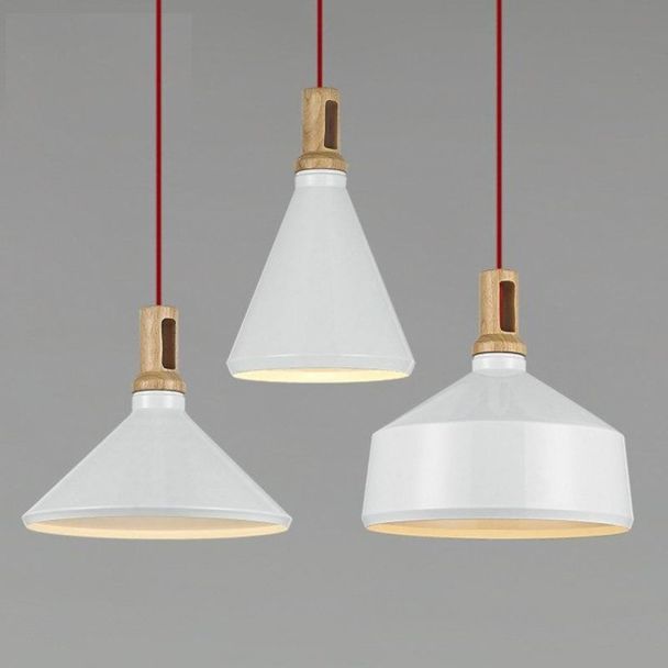 Step into Design ST-5097c Lampa wisząca NORDIC WOODY biało drewniana 25 cm