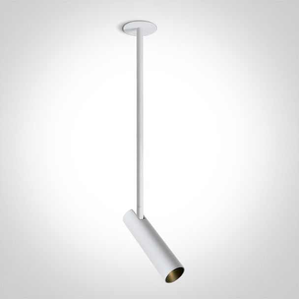 ONE LIGHT 11112RB/W/W Amindeo biały wpust z czarnym odbłyśnikiem COB LED 3000K 12W