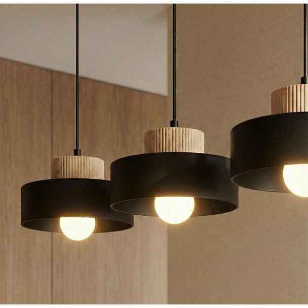 EMIBIG 1667/3 KIVI 3 BLACK LAMPA WISZĄCA