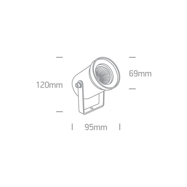 ONE LIGHT 67196A/AN/W Zeli lampa ogrodowa antracyt 3W LED 3000K IP65