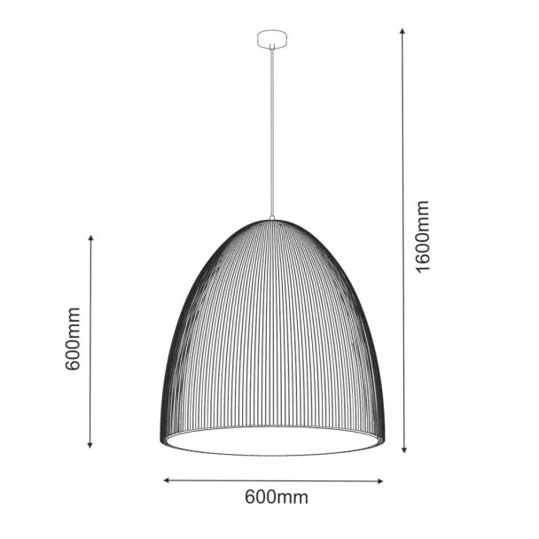 ANTIGO Lampa wisząca Gandra 60x60 - Biała 5028