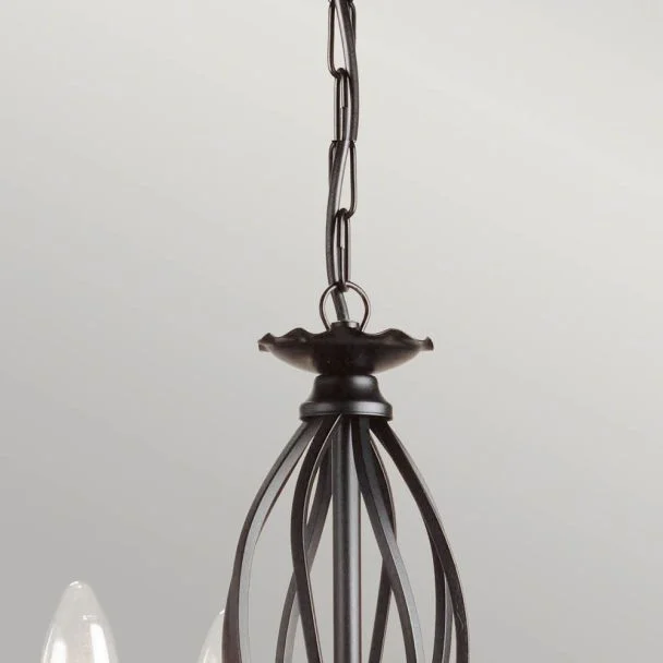ELSTEAD ARTISAN ART3 BLACK 3Lt Chandelier/Semi-Flush