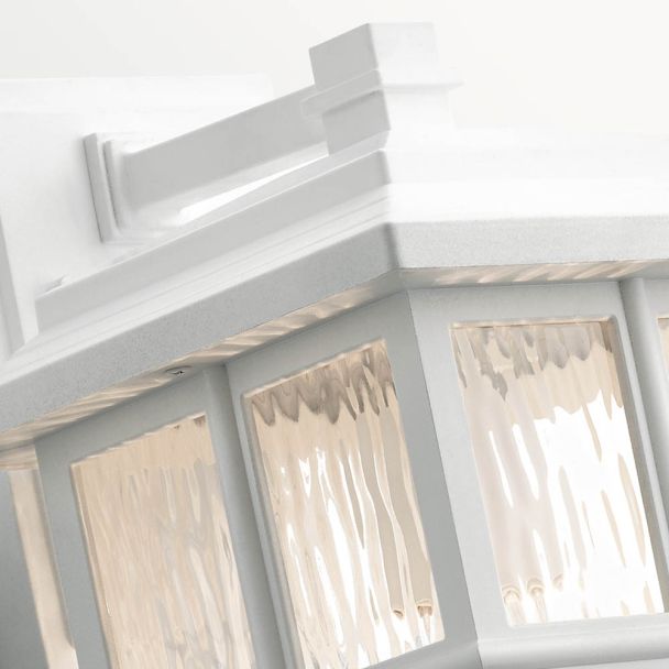 ELSTEAD Beacon Square KL-BEACON-SQUARE-M-WHT 1 Light Wall Lantern