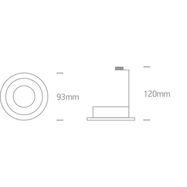 ONE LIGHT 10105ALG/B Jalia wpust z oprawką GU10 MR16 50W dark light