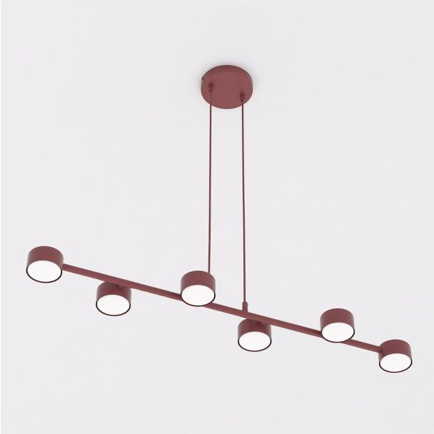 EMIBIG 1706/6 MEGARA 6 BURGUNDY Lampa wisząca