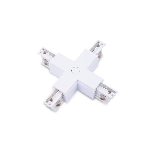 AZZARDO AZ4279 TRACK 3LINE X CONNECTOR WH TECHNICAL TRACK WHITE łącznik 3-fazowy