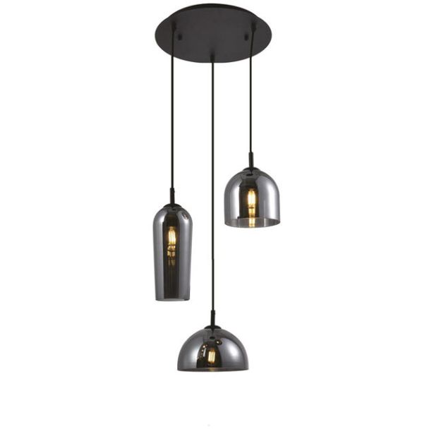 AZZARDO AZ3336 BLANCA 3 SMOKY DECORATIVE LAMP