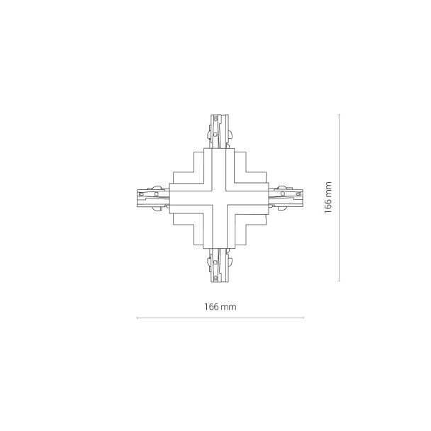NOWODVORSKI CTLS RECESSED POWER X CONNECTOR 8680 oświetlenie komercyjne systemy konfigurowalny akcesoria 3-fazowy