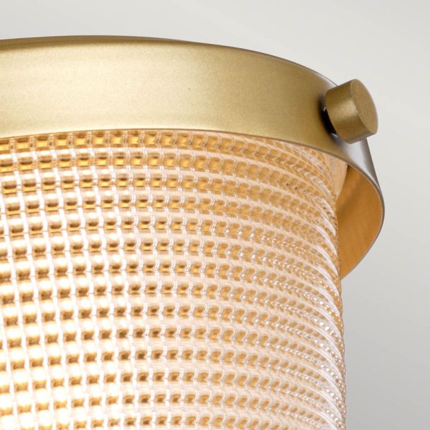 ELSTEAD Dublin QZ-DUBLIN-SF-PNBR 1 Light Semi-Flush Mount - Painted Natural Brass