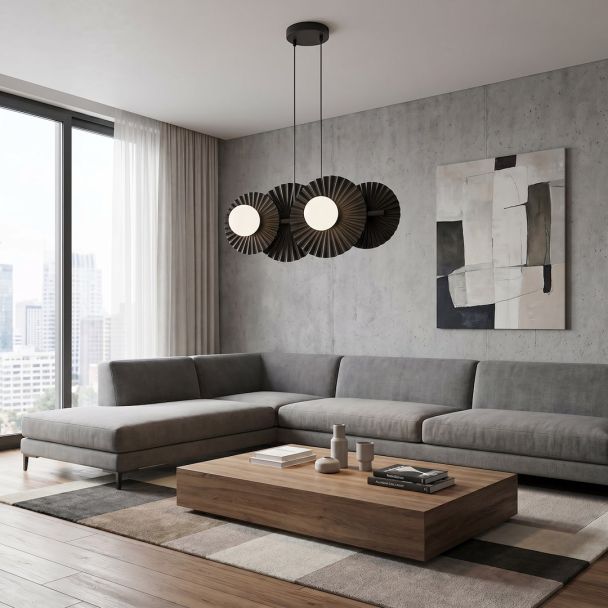 EMIBIG 1726/4 UMBRA 4 BLACK Lampa wisząca