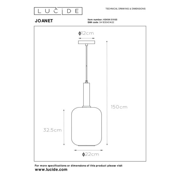 LUCIDE 45494/01/65 JOANET LAMPA WISZĄCA