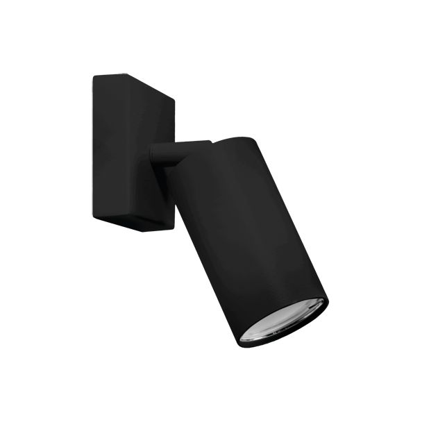 IDEUS 3763 MANAM GU10 1D BLACK Oprawa ścienno-sufitowa