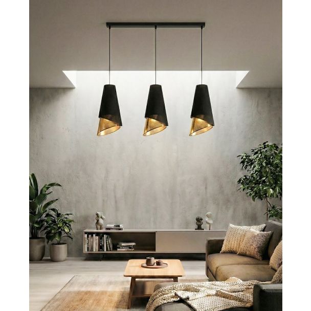 EMIBIG 1617/3 MODA 3 BL GOLD LAMPA WISZĄCA
