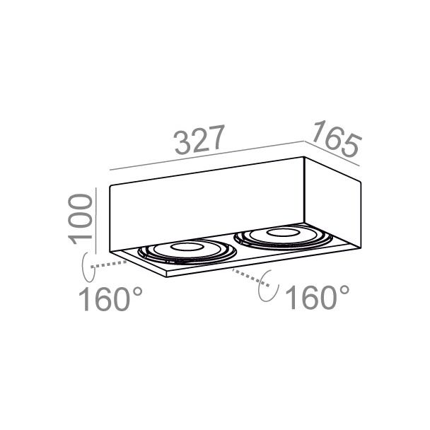 AQFORM 40202 SQUARES mini 111x2 QRLED natynkowy