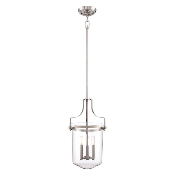 ELSTEAD Penn Station QZ-PENN-STATION-M-BN 3 Light Pendant - Brushed Nickel