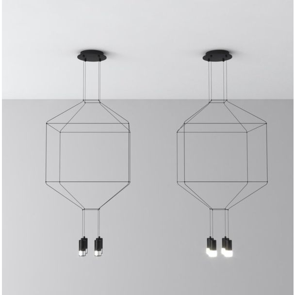 Step into Design ST-5961-4 Lampa wisząca LINEA-4 czarna 45 cm