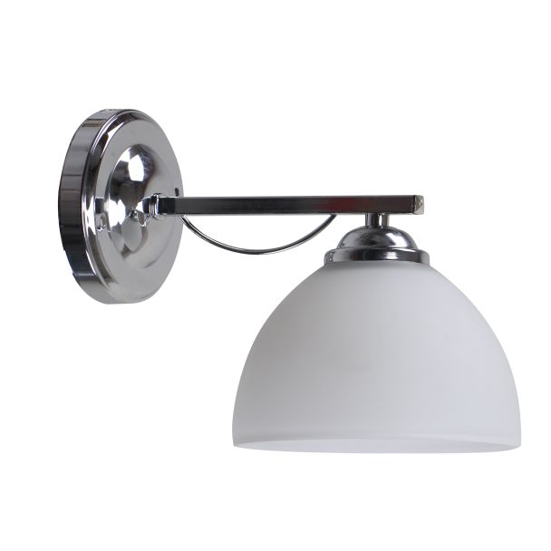 CANDELLUX 21-22691 FILONA LAMPA KINKIET CHROMOWY 1X40 E27 KLOSZ BIAŁY