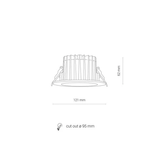 NOWODVORSKI CL KEA LED 20W 3000K IP44 8773 oświetlenie komercyjne punktowa lampa led podtynkowa