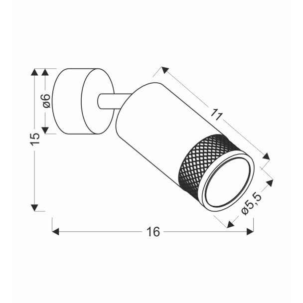 CANDELLUX 91-27566 Flin lampa kinkiet czarny 1x15W GU10 klosz czarny+złoty