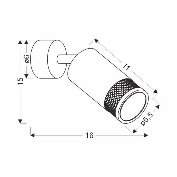 CANDELLUX 91-27566 Flin lampa kinkiet czarny 1x15W GU10 klosz czarny+złoty