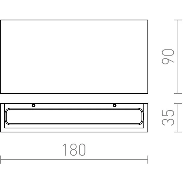 RENDL R12574 TORINO ścienna czarna 230V LED 2x5W IP54 3000K