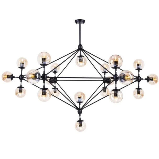 Step into Design ST-9047-21 Lampa wisząca ASTRIFERO-21 bursztynowo czarna 165 cm