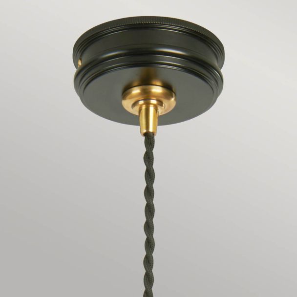 ELSTEAD Douille DOUILLE-P-BPB 1 Light Pendant - Black/Polished Brass