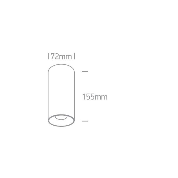 ONE LIGHT 12115D/W/W Stilida biały cylinder COB LED 3000K 15W