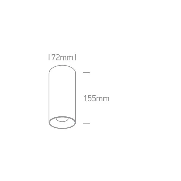 ONE LIGHT 12115D/B/W Stilida czarny cylinder COB LED 3000K 15W