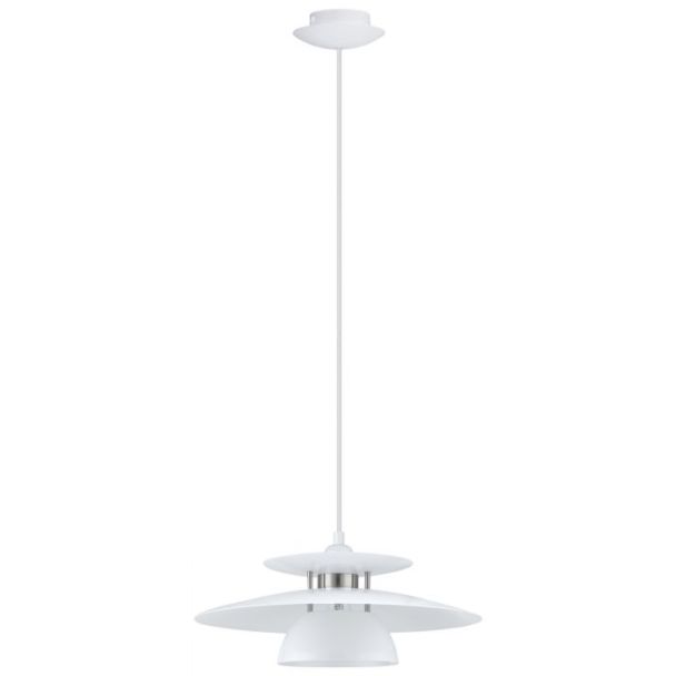 EGLO 98734 LAMPA BRENDA OPRAWA WISZĄCA HL/1 E27 WEISS/NICKEL-MATT BRENDA