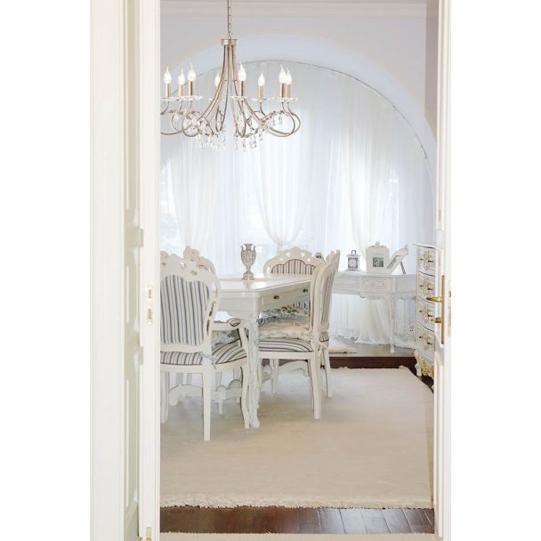 ELSTEAD CHRISTINA CRT8 SILVER/GOLD 8Lt Chandelier/Semi-Flush