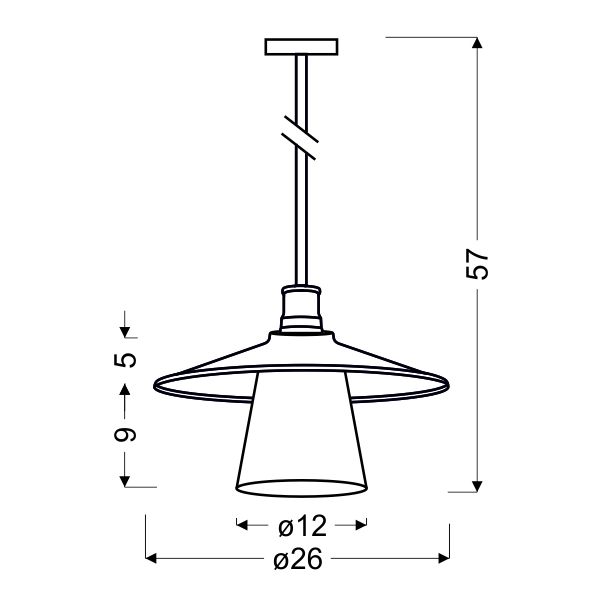 CANDELLUX 31-43108 LOFT ZWIS 1X60W E27 CZARNY