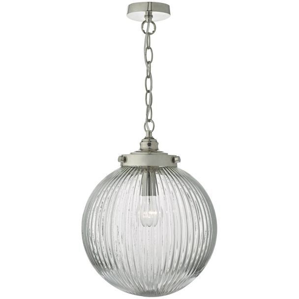 DAR TAM0138 TAMARA 1LT PENDANT SAT NICKEL/ CLEAR