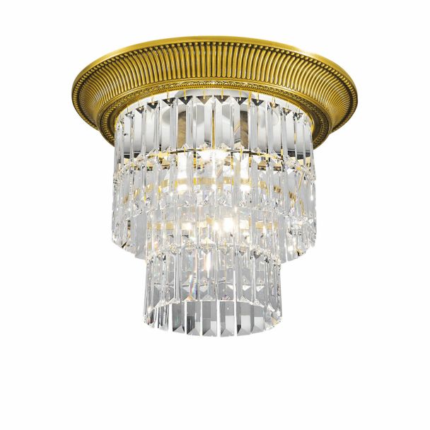 KOLARZ 0346.14S.3 MILORD CRYSTAL lampa sufitowa złoto 24K