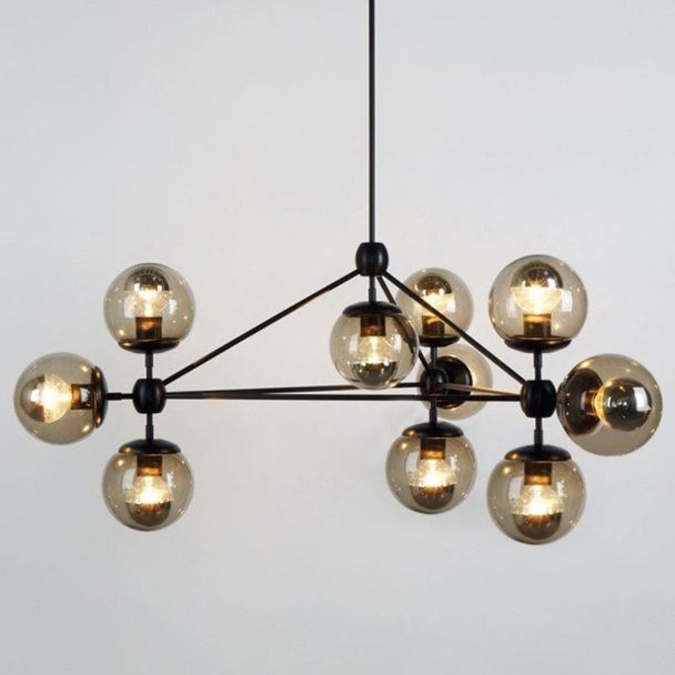 Step into design ST-9047-10 amber Lampa wisząca ASTRIFERO-10 bursztynowo czarna 90 cm