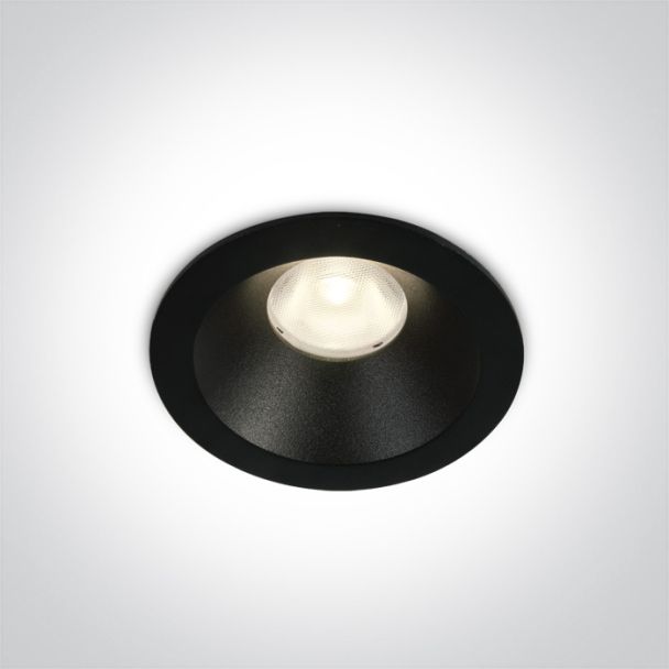 ONE LIGHT 10108D/B/W Armu czarny wpust COB LED 3000K 8W dark light