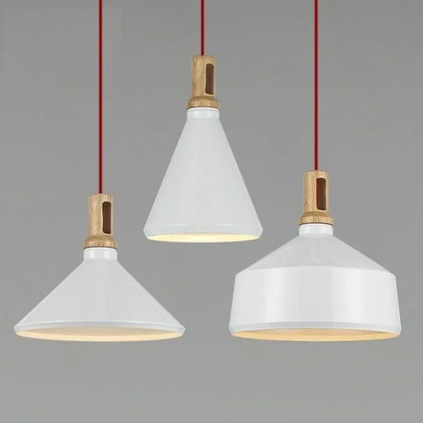 Step into Design ST-5097B Lampa wisząca NORDIC WOODY biało-drewniana 35 cm