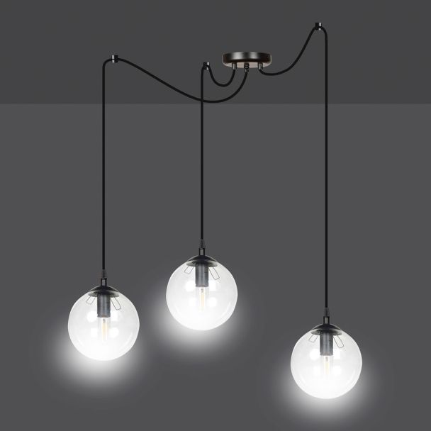 EMIBIG 936/3 LAMPA WISZĄCA GIGI 3 BL TRANSPARENT